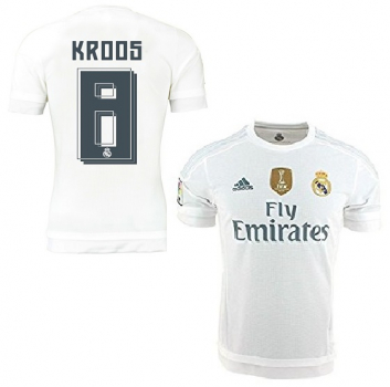Adidas Real Madrid Trikot 8 Toni Kroos 2015/16 Heim weiß Fly Emirates Herren L
