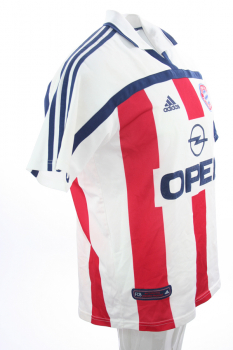 Adidas FC Bayern München Trikot 2000/01 CL Sieg Away Opel Weiß Rot NEU Herren XL