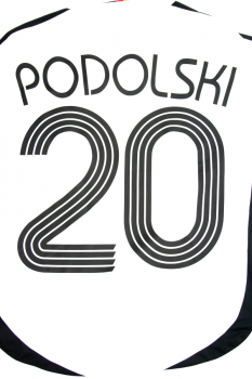 Adidas Alemania camiseta 20 Lukas Podolski Copa Mundial 2006 blanco senor S-M = 176 cm