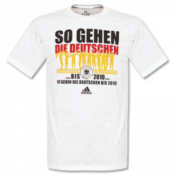 Adidas Deutschland T-Shirt Trikot "So gehen die Deutschen" weiß WM 2006 DFB Neu Herren M, L oder XL