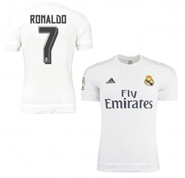 Adidas Real Madrid Trikot 7 Ronaldo 2015/16 Heim weiß Fly Emirates Herren M oder XL