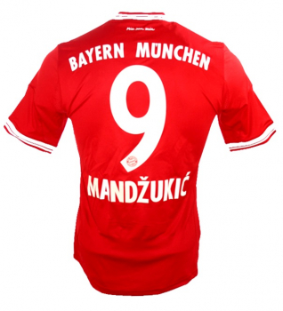 Adidas FC Bayern München Trikot 9 Mario Mandzukic 2013/14 Triple Sieger Heim Herren M