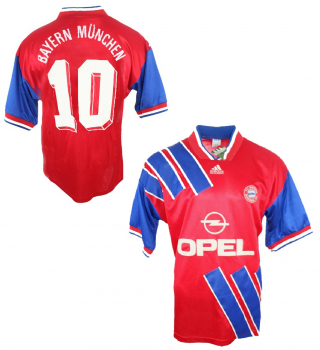 Adidas FC Bayern München Trikot 10 Lothar Matthäus 1993/94 Opel rot Herren XL