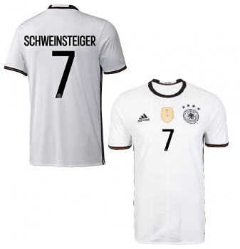 Adidas Deutschland Trikot 7 Bastian Schweinsteiger Euro 2016 DFB heim weiß Herren XL