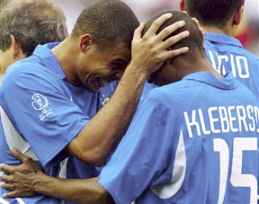 Nike Brasilien Trikot 9 Ronaldo WM 2002 Weltmeister Away Blau Herren XL