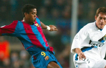 Nike FC Barcelona Trikot 9 Patrick Kluivert 2002/03 Heim Herren M