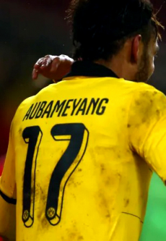 Puma Borussia Dortmund Trikot 17 Aubameyang 2014/15 matchworn langarm BVB Herren L