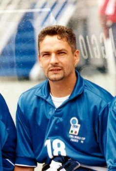 Nike Italien Trikot 18 Roberto Baggio WM 1998 Blau Heim Herren S/M/L/XL und Kinder 164-176 cm