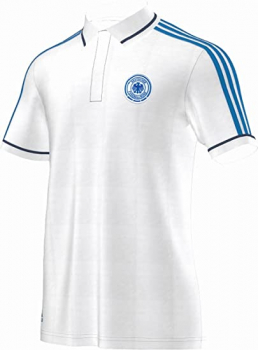 Adidas Deutschland Polo Shirt Poloshirt WM 2014 weiß/blau DFB Herren M