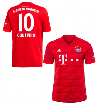 Adidas FC Bayern München Trikot 10 Philippe Coutinho 2019/20 Heim Telekom T-com heim rot Herren XXL/2XL
