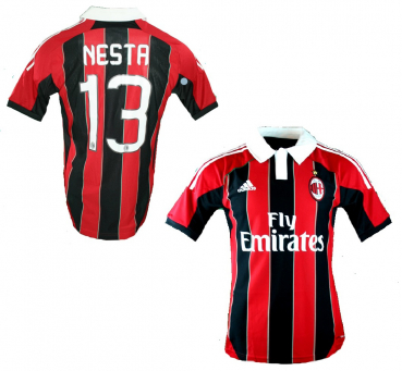 Adidas AC Mailand Trikot 13 Alessandro Nesta 2012/13 CL Heim mit Patches Herren S