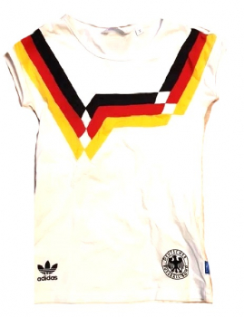 Adidas Deutschland T-shirt DFB WM 90 1990 weiß  originals Trikot Tee Damen 34 oder 38 (S-M)