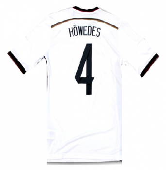 Adidas Germany jersey 4 Benedikt Höwedes World Cup 2014 home 4 stars white men's XL
