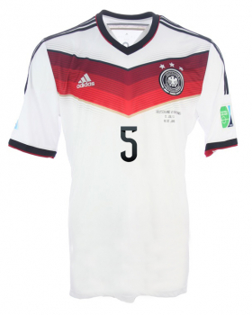 Adidas Deutschland Trikot 5 Mats Hummels WM 2014 DFB Weiß Heim Herren M