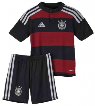 Adidas Deutschland Trikot + Hose WM 2014 away rot schwarz weiß DFB 3 Sterne Minikit Baby Kind 68 cm