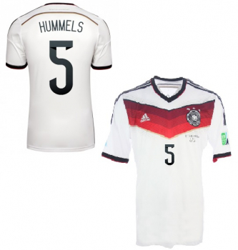 Adidas Deutschland Trikot 5 Mats Hummels WM 2014 DFB Weiß Heim Herren M