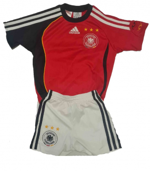 Adidas Deutschland Trikot mit Hose WM 2006 heim rot weiß DFB Minikit Baby Kind 98 cm 3 Jahre