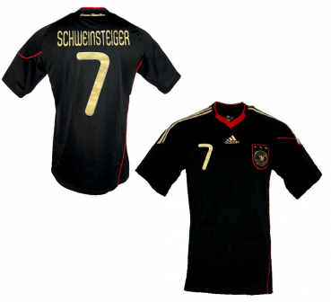 Adidas Alemania camiseta 7 Bastian Schweinsteiger Copa del Mondo 2010 negro senor S-M el nino 176 cm