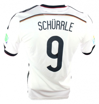 Adidas Deutschland Trikot 9 Andre Schürrle WM 2014 DFB Heim Weltmeister Weiß Kinder 164 cm (spezial)