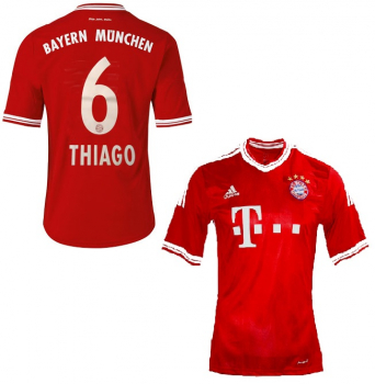 Adidas FC Bayern München Trikot 6 Thiago Alcantara 2013/14 Weltpokalfinale Sieger rot Heim Herren M / L oder 176 cm