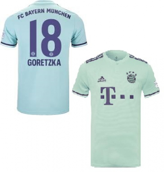 Adidas FC Bayern München Trikot 18 Leon Goretzka 2018/19 Telekom ash green/purple Herren L