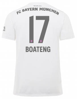 Adidas FC Bayern Munich jersey 17 Jerome Boateng 2019/20 away white T-com Telekom men's M