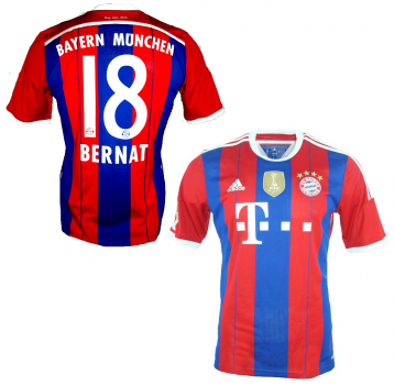 Adidas FC Bayern München Trikot 18 Juan Bernat 2014/15 Heim Neu Herren M