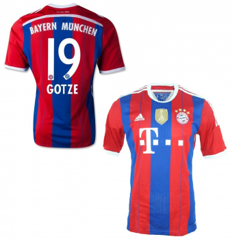 Adidas FC Bayern München Trikot 19 Mario Götze 2014/15 heim Herren M