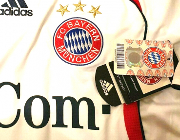 Adidas FC Bayern Munich jersey 2006/07 T-com white away new with tags men's M or XL