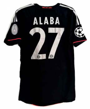 Adidas FC Bayern Munich jersey 27 David Alaba 2012/13 home black men's L