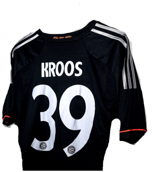 Adidas FC Bayern Munich jersey 39 Toni Kroos 2012/13 home black men's M