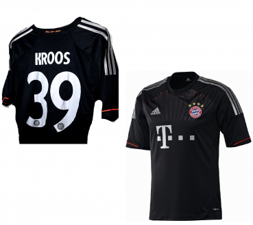Adidas FC Bayern München Trikot 39 Toni Kroos 2012/13 auswärts schwarz Herren M