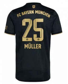Adidas FC Bayern München Trikot 25 Thomas Müller 2021/22 Wiesen neu schwarz Herren M