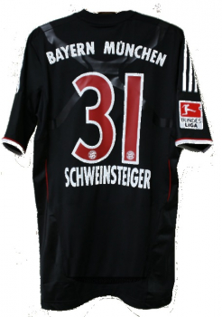 Adidas FC Bayern München Trikot 31 Bastian Schweinsteiger 2011/12 T-Com schwarz Herren M