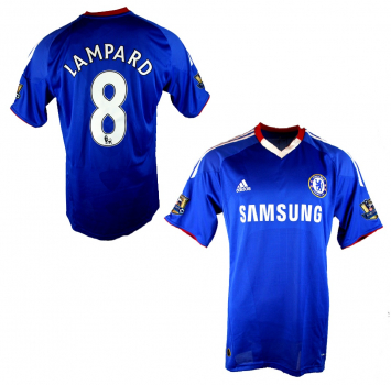 Adidas FC Chelsea London Trikot 8 Frank Lampard 2010/11 Blau Samsung Matchworn Herren L