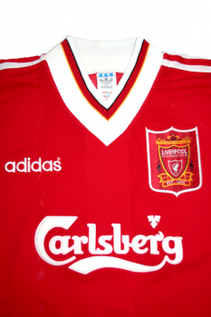 Adidas FC Liverpool Trikot 17 Steve McManaman 1995/96 Carlsberg Heim Rot Herren S