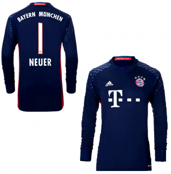 Adidas FC Bayern München Torwart Trikot 1 Manuel Neuer 2016/17 Marine Blau Herren XL