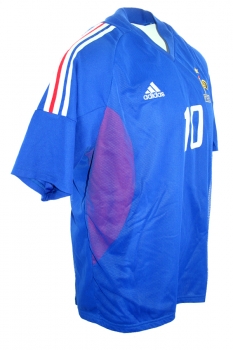 Adidas Frankreich Trikot 10 Zinedine Zidane WM 2002 Heim NEU Matchworn Herren XL
