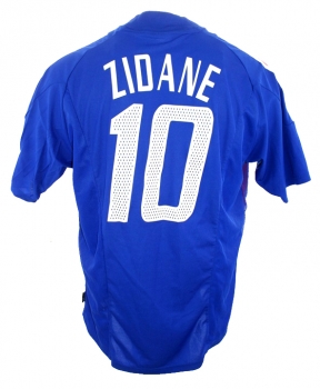 Preview: Adidas Frankreich Trikot 10 Zinedine Zidane WM 2002 Heim NEU Matchworn Herren XL
