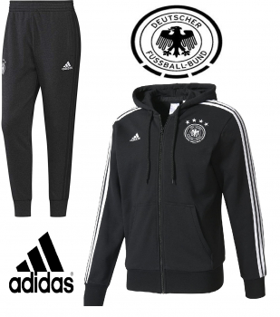 Adidas Deutschland Trainingsanzug Präsentationsanzug 2016 Schwarz Kapuzenjacke DFB Herren S