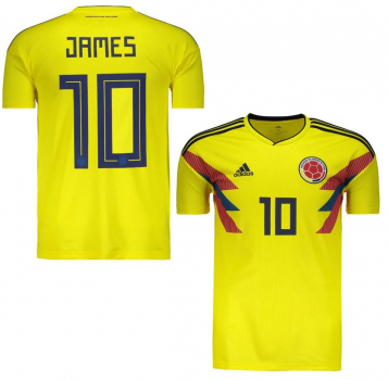 Adidas Kolumbien Trikot 10 James Rodriguez WM 2018 heim gelb Herren L