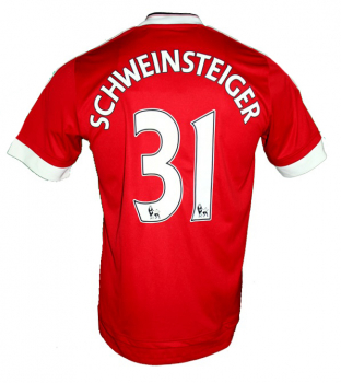 Adidas Manchester United Trikot 31 Bastian Schweinsteiger 2015/16 Chevrolet Heim Herren 2XL/XXL