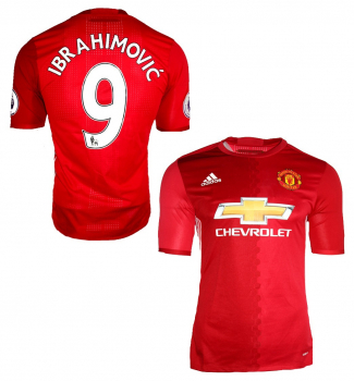 Adidas Manchester United Trikot 9 Zlatan Ibrahimovic 2016/17 Chevrolet Adizero Matchworn Herren L
