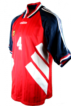 Adidas Norwegen Trikot 4 Rune Bratseth WM 1994 USA Rot Heim Herren XL
