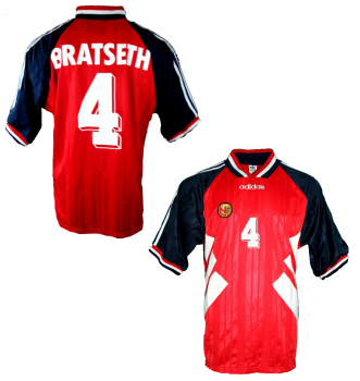 Adidas Norwegen Trikot 4 Rune Bratseth WM 1994 USA Rot Heim Herren XL