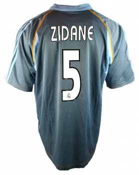 Adidas Real Madrid jersey 5 Zinedine Zidane 2003/04 Away grey men's M