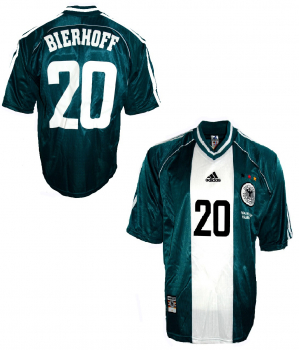 Adidas Deutschland Trikot 20 Oliver Bierhoff WM 1998 Match worn Neu Grün Herren L