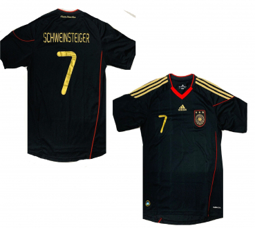 Adidas Deutschland Trikot 7 Bastian Schweinsteiger WM 2010 Schwarz Auswärts away DFB Herren M