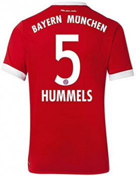 Adidas FC Bayern München Trikot 5 Mats Hummels 2017/18 Heim Telekom T-com rot Herren XL