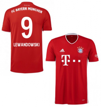 Adidas FC Bayern München Trikot 9 Robert Lewandowski 2020/21 CL Sieger heim rot Herren L & Kinder 152 cm